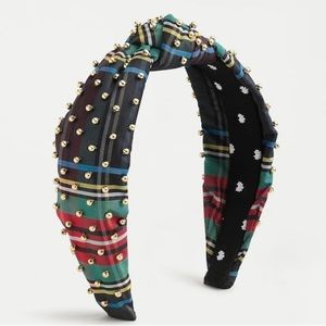 NWOT Lele Sadoughi X JCrew Black Tartan Headband
